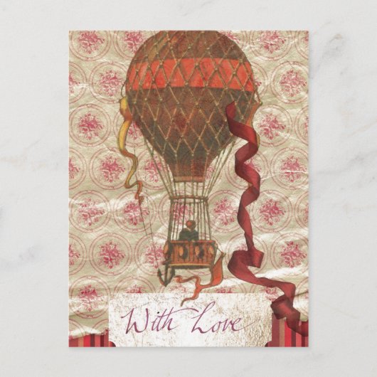 Mit Liebe Hot Air Ballon Postkarte (Vorderseite)