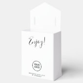 Mit Liebe Ihr eigenes Logo schwarze Schleife Geschenkschachtel (Geöffnet)