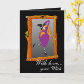 Mit Liebe... Ihre Hexe. Karte (Gelbe Blume)