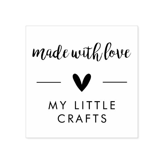 Mit Liebe, Ihrem Firmennamen, kundenspezifisch Gummistempel (Prägung)