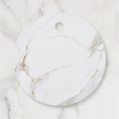 Mit Liebe Imitate Gold Marmor moderne Hochzeit Geschenkanhänger (Rückseite)