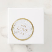 Mit Liebe Imitate Gold Marmor moderne Hochzeit Geschenkanhänger (Beispiel)