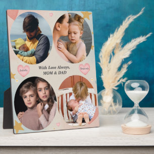 Mit Liebe immer – 4-Foto-Geschenk von Mama und Pap Fotoplatte