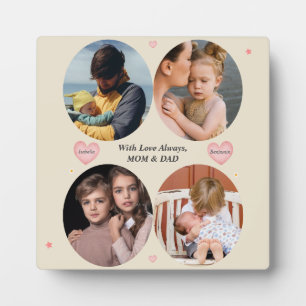 Mit Liebe immer – 4-Foto-Geschenk von Mama und Pap Fotoplatte