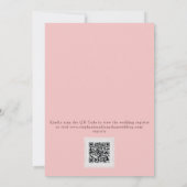 Mit Liebe in Rosa Spitze QR Code Brautparty Einladung (Rückseite)