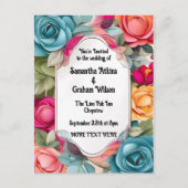 Mit Liebe in voller Blütezeit Einladung Postkarte (Vorderseite)