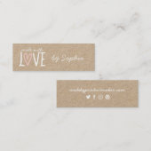 Mit Liebe Individuelle Name und Social Media Mini Visitenkarte (Vorne/Hinten)