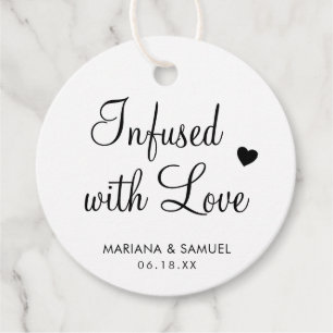 Mit Liebe Infundiert Moderne Hochzeit in Schwarz u Geschenkanhänger