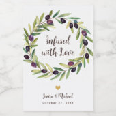 Mit Liebe infundierte Gastgeschenke Hochzeiten von Weinetikett (Einzelnes Label)