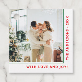 Mit Liebe & Joy|Familienname|Ein Foto Gefälligkeit Geschenkanhänger