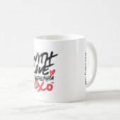 "Mit Liebe-" Kaffee Tasse (VorderseiteRechts)