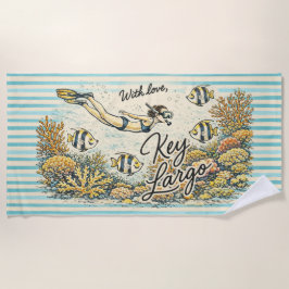 Mit Liebe Key Largo Vintage Schnorchel Strandtuch