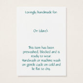 Mit Liebe Knitters Hang-Tag (Rückseite)