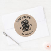 Mit Liebe Kraft Weihnachten Runder Aufkleber (Umschlag)