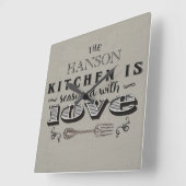 Mit Liebe-Küchendesign Quadratische Wanduhr (Winkel)