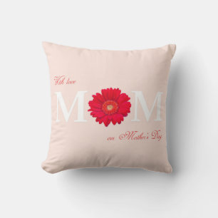 Mit Liebe Mama am Muttertag Gerbera Daisy Blume Kissen