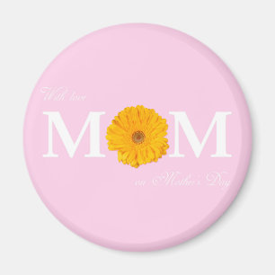 Mit Liebe Mama am Muttertag Gerbera Daisy Blume Magnet