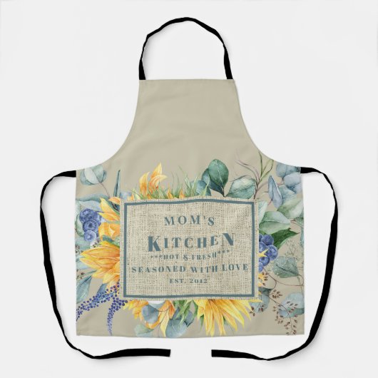 Mit Liebe Mama Küche Blumenstrauß besetzt Schürze (Vorderseite)