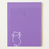 "Mit Liebe, Meow" Kuschelkatzen-Notizbuch Planer (Rückseite)