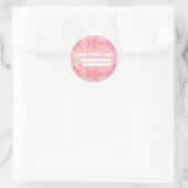 Mit Liebe mit Pfirsichblütenmotiv Runder Aufkleber (Tasche)