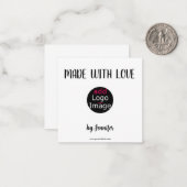 Mit Liebe modernes Berufliches Logo Mitteilungskarte (Vorderseite/Rückseite Beispiel)