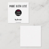 Mit Liebe modernes Berufliches Logo Mitteilungskarte (Vorne/Hinten)