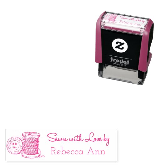 "Mit Liebe nach" Maßgeschneiderte selbstfarbige Br Permastempel (Beispiel)