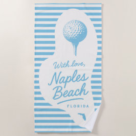 Mit Liebe Naples Beach Golf Tee Handtuch