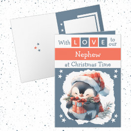 Mit Liebe Neffe Pinguin graue Weihnachten