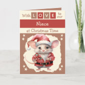 Mit Liebe Nichte Mäuse braun Weihnachten (Vorderseite)