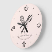 Mit Liebe Niedlich gebacken Whisky rosa Große Wanduhr (Winkel)