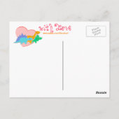 Mit Liebe Niedliche Dinosaurier Postkarte (Rückseite)