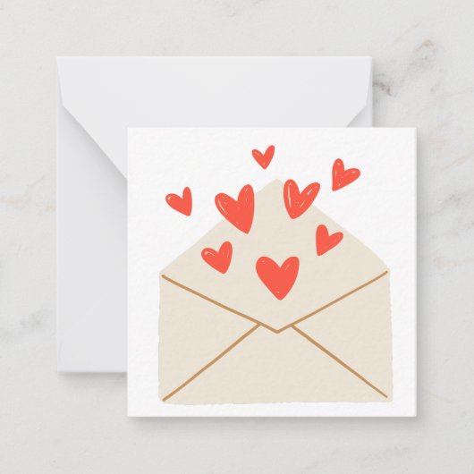 Mit Liebe Notecard (unbedruckte Innenseite) Mitteilungskarte (Vorderseite)