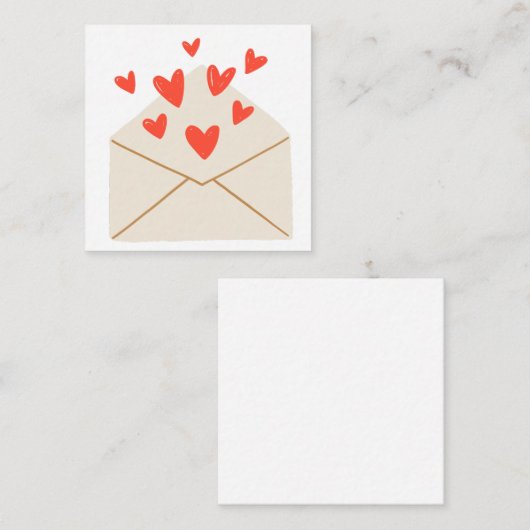 Mit Liebe Notecard (unbedruckte Innenseite) Mitteilungskarte (Vorne/Hinten)