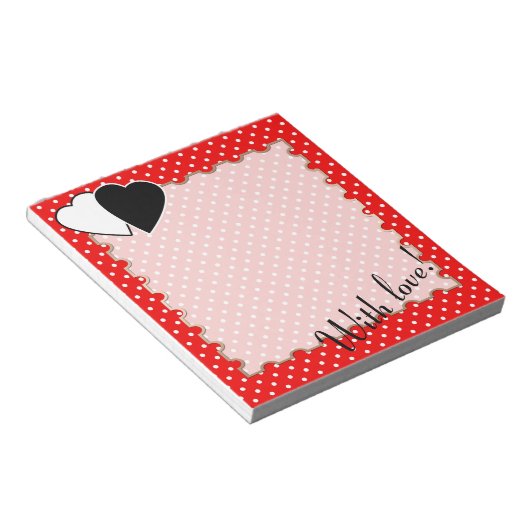 Mit Liebe! Notizblock (angewinkelt)