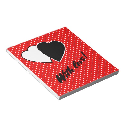 Mit Liebe! Notizblock (angewinkelt)