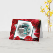 Mit Liebe...Päckchen LKW-Grußkarte Karte (Gelbe Blume)