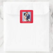 Mit Liebe Personalisiert Foto Square Sticker (Tasche)