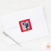 Mit Liebe Personalisiert Foto Square Sticker (Umschlag)