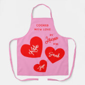 Mit Liebe Personalisiert rosa gekocht Schürze (Vorderseite)