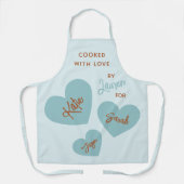 Mit Liebe Personalisiert weich blau gekocht Schürze (Vorderseite)