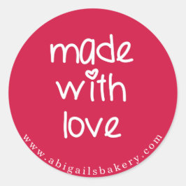 Mit Liebe - Personalisierte, benutzerdefinierte Fa Runder Aufkleber