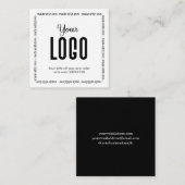 Mit Liebe Personalisierte Bestellung Vielen Dank Quadratische Visitenkarte (Vorne/Hinten)