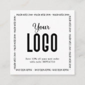 Mit Liebe Personalisierte Bestellung Vielen Dank Quadratische Visitenkarte (Vorderseite)