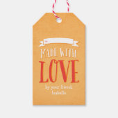 Mit Liebe Personalisierte Geschenketiketten Geschenkanhänger (Vorderseite)