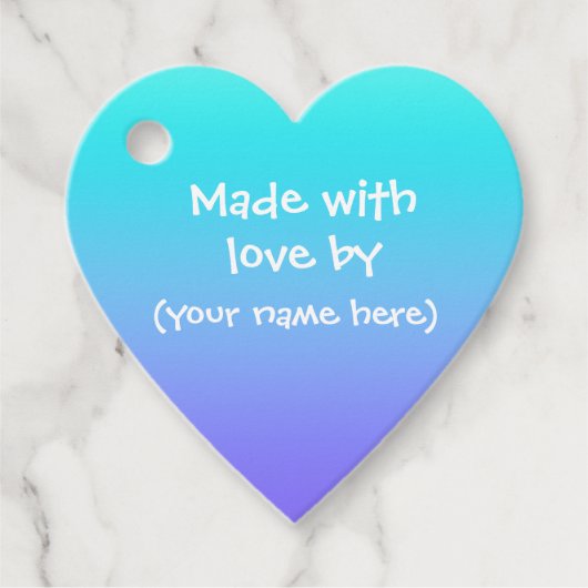 Mit Liebe Personalisierte Herzmarken Geschenkanhänger (Vorderseite)