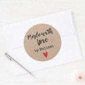 Mit Liebe Personalisierte Kraft Runder Aufkleber (Umschlag)