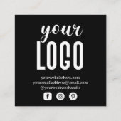 Mit Liebe Personalisierte Ordnung Vielen Dank Squa Quadratische Visitenkarte (Rückseite)