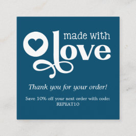 Mit Liebe Personalisierte Ordnung Vielen Dank Squa Quadratische Visitenkarte