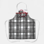 Mit Liebe Personalisierte Schürze in Grau (Vorderseite)